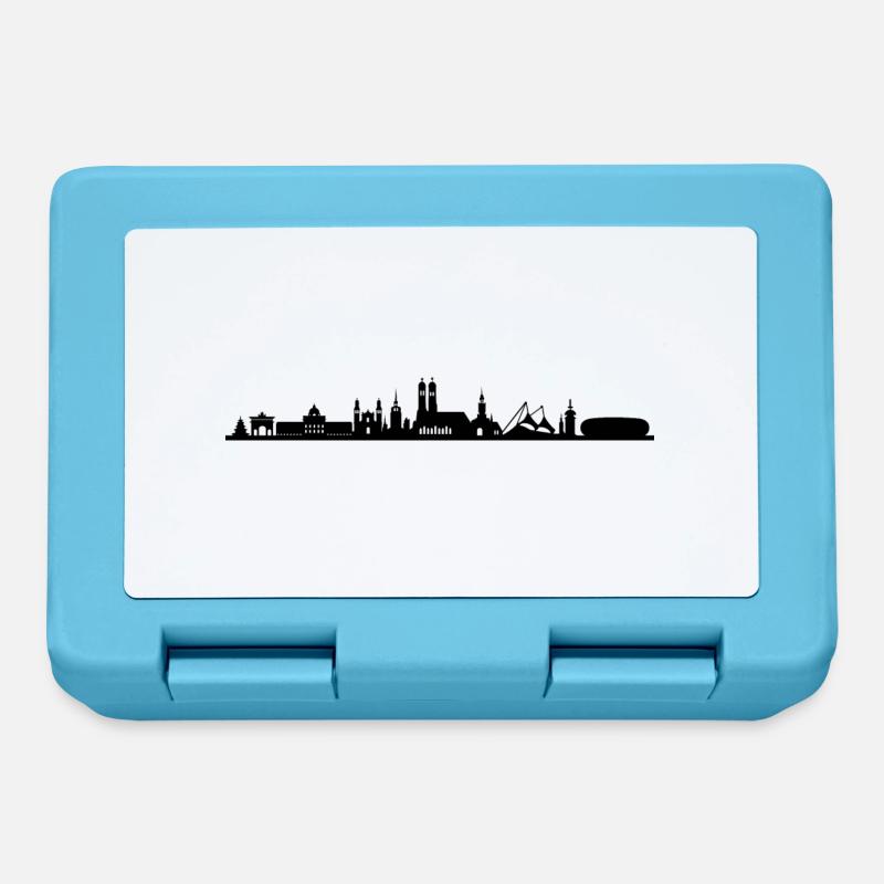Skyline - München - Brotdose - Saphirblau