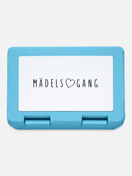 maedels gang herz design - Brotdose - Saphirblau