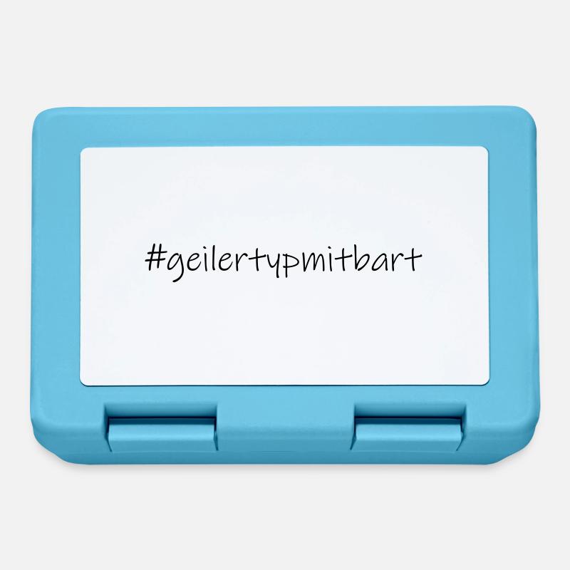 #geilertypmitbart (D00108) - Brotdose - Saphirblau