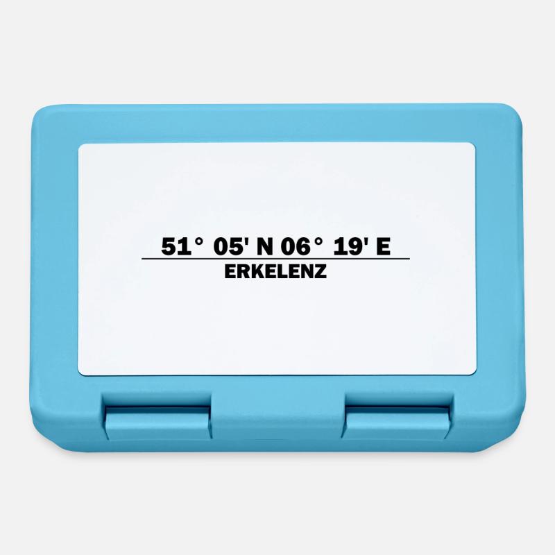 Erkelenz Koordinaten - Brotdose - Saphirblau