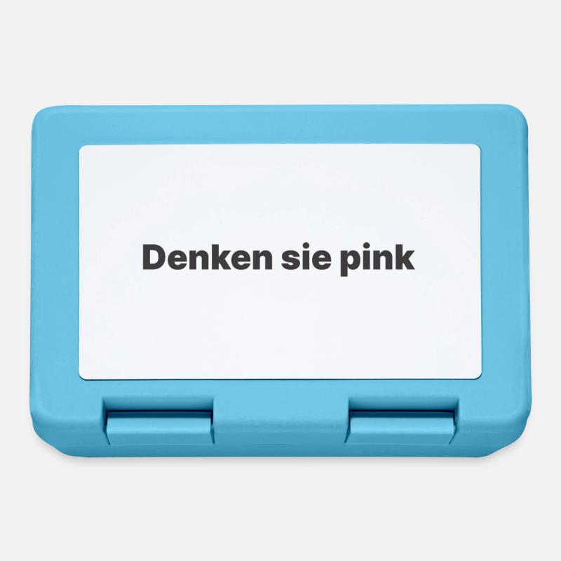 Denken sie pink - Brotdose - Saphirblau