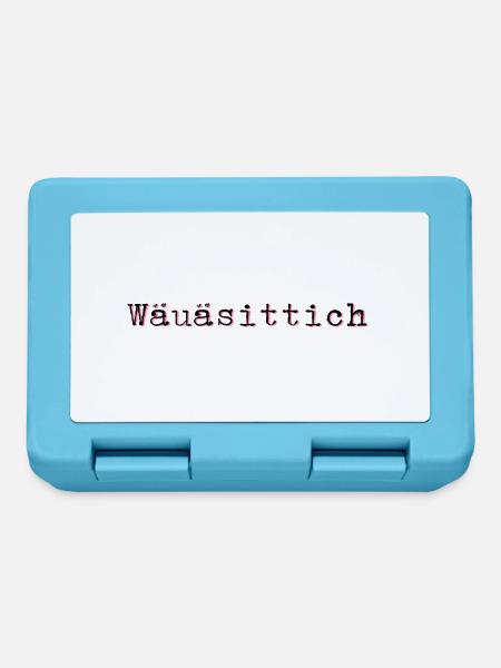 Schweizerdeutsch Wellensittich - Brotdose - Saphirblau
