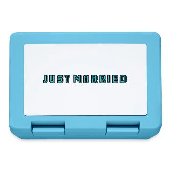 JUST MARRIED. Bachelorette party. VALENTINE'S DAY. COUPLE - Lunchbox - sapphire blue - Front