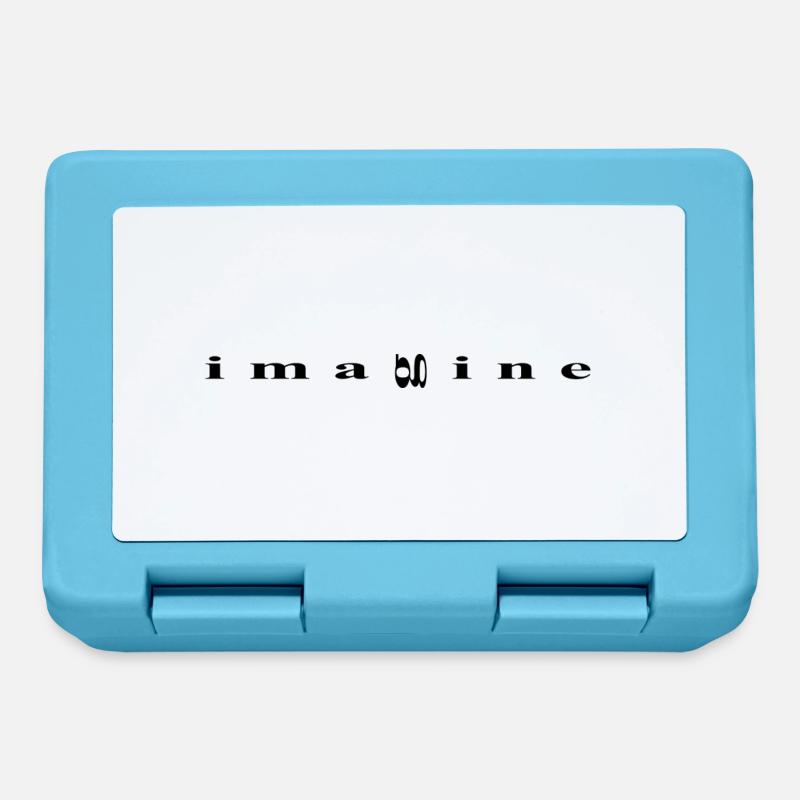Imagine, minimalist design - Lunchbox - sapphire blue