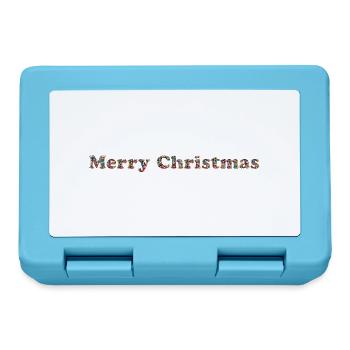 Merry Christmas - Brotdose - Saphirblau - Vorne