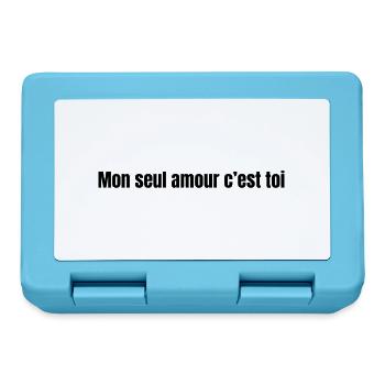 Mon seul amour c'est toi - Boîte à goûter - bleu saphir - Devant