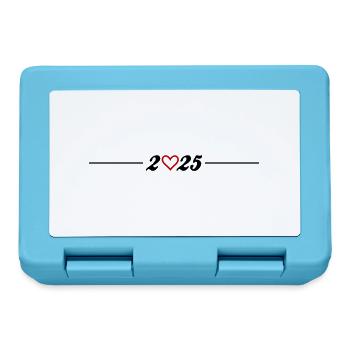 Symbole du cœur 2025 - Boîte à goûter - bleu saphir - Devant