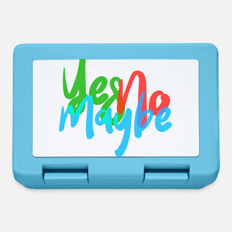YES NO MAYBE - Lunchbox - sapphire blue