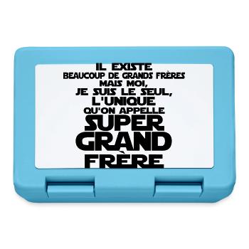 super grand frère le seul - Boîte à goûter - bleu saphir - Devant