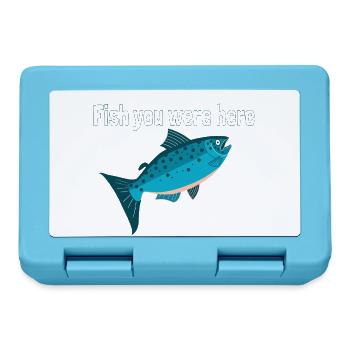 Fischer ohne Fisch lustiges Geschenk für Angler - Brotdose - Saphirblau - Vorne