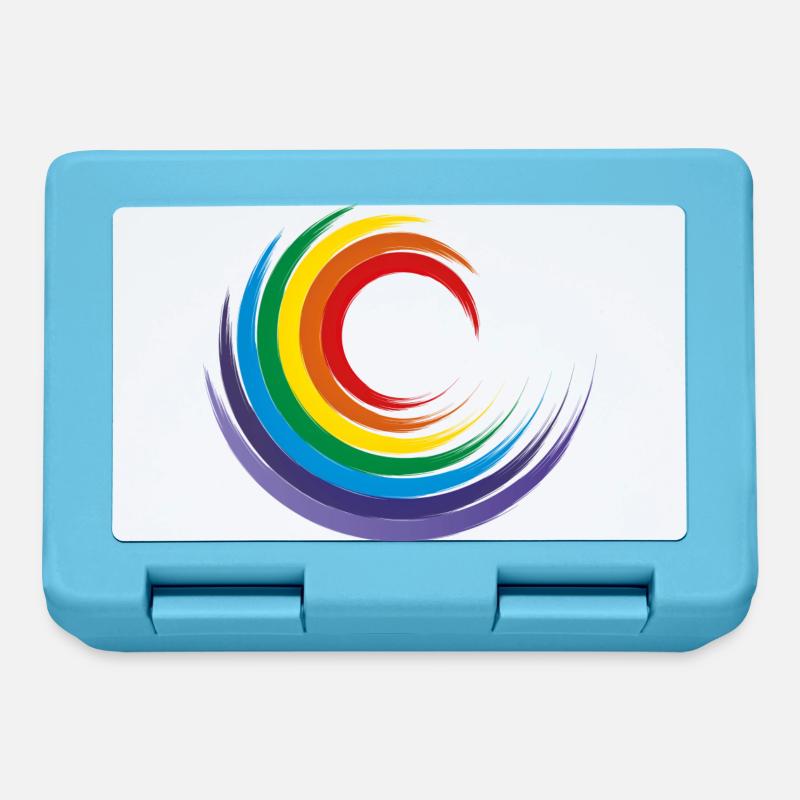 Regenbogen, Regenbogenfarben, Hoffnung, Balance - Brotdose - Saphirblau