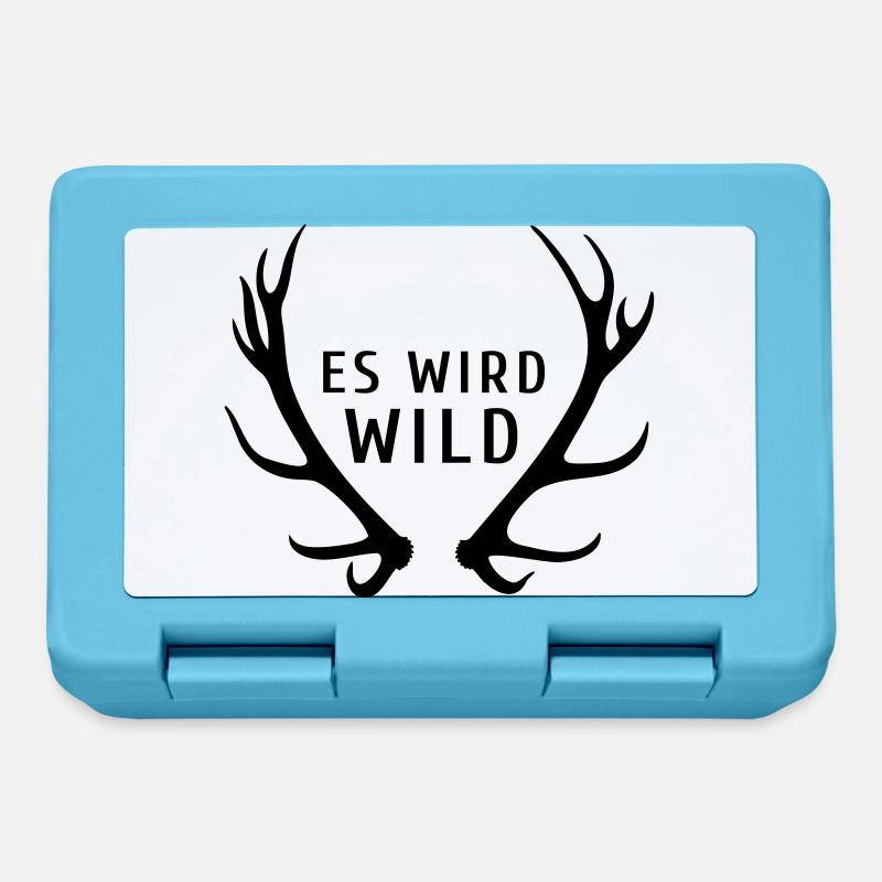 es wird wild - Brotdose - Saphirblau