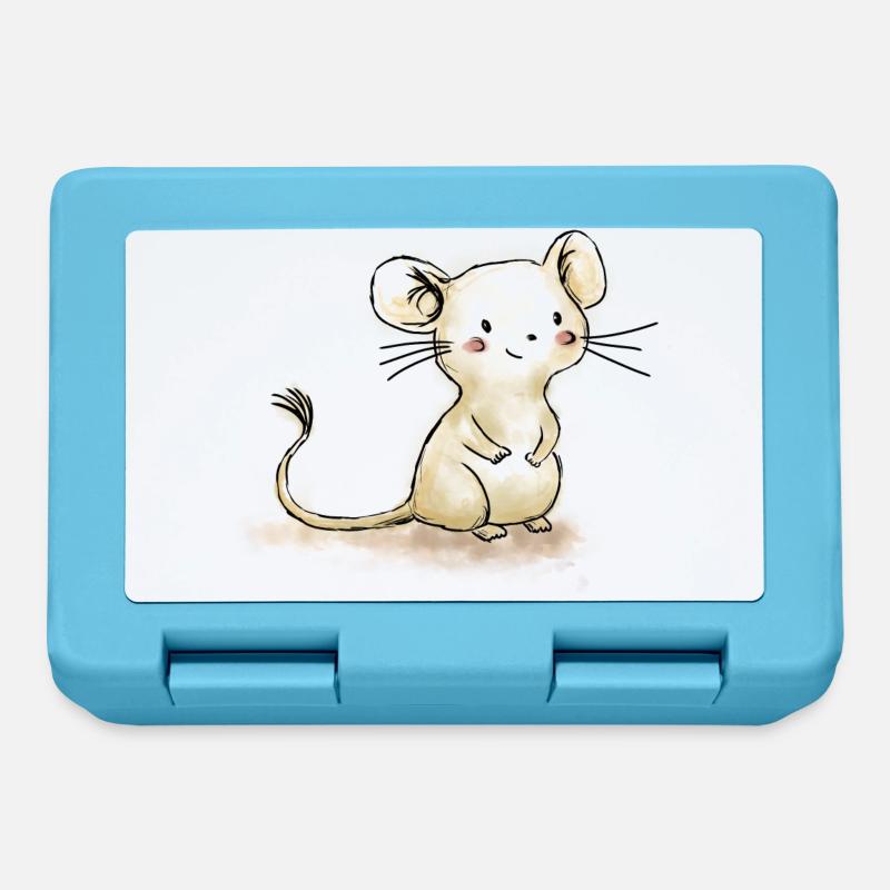 Cute mouse drawing cute birthday 1. - Lunchbox - sapphire blue