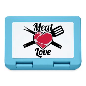 Meat Love - Brotdose - Saphirblau - Vorne