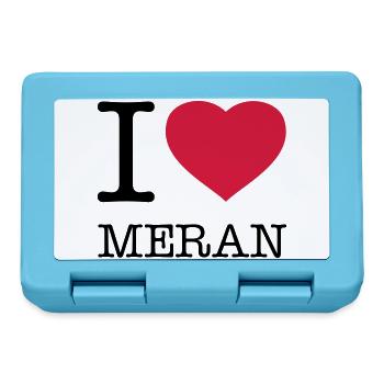 I LOVE MERAN - Brotdose - Saphirblau - Vorne