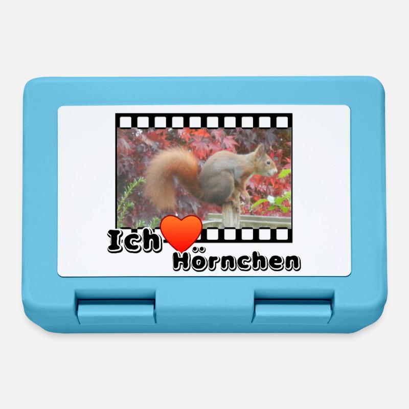 Liebe Tierfreund Eichhoernchen Tiere Spruch - Brotdose - Saphirblau