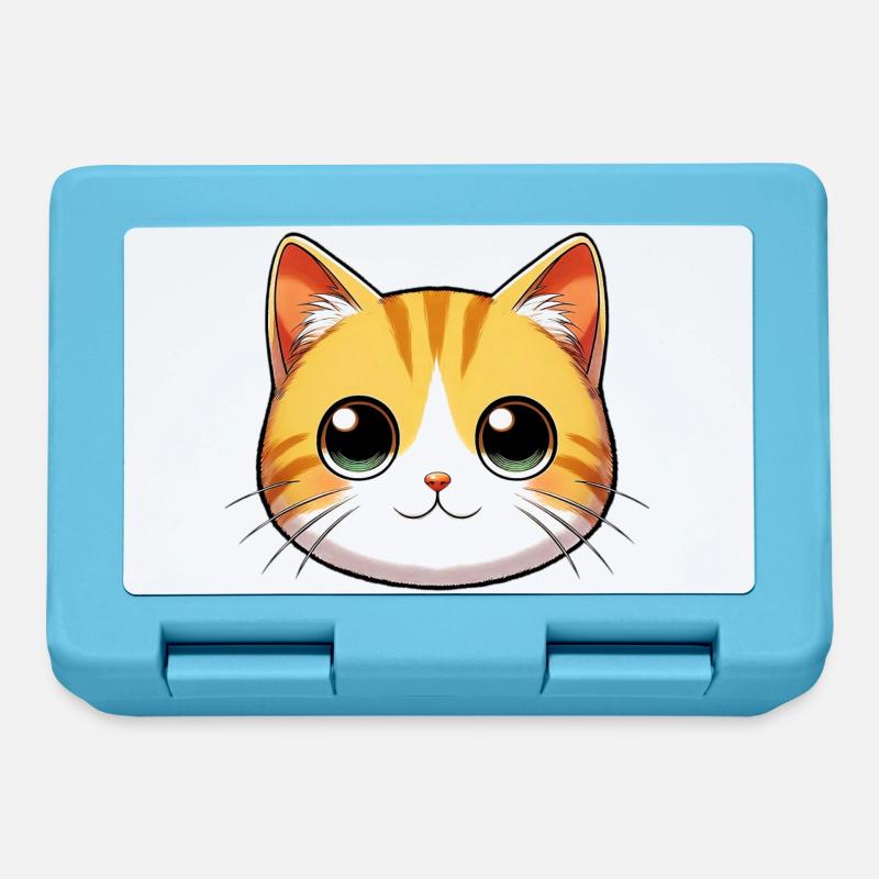 Katze - Brotdose - Saphirblau