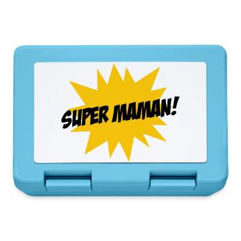 Super Maman - Fête des Mères - Boîte à goûter - bleu saphir - Devant