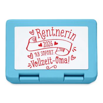 Rentnerin 2026 Vollzeit-Oma Geschenk zur Rente - Brotdose - Saphirblau - Vorne