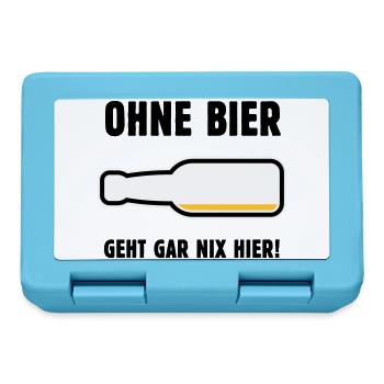 Ohne Bier Geht Gar Nix Hier! (Bierchen / POS 3C) - Brotdose - Saphirblau - Vorne