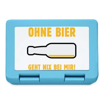 Ohne Bier Geht Nix Bei Mir! (Bierchen / NEG 3C) - Brotdose - Saphirblau - Vorne