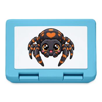 Spinne Kawaii Style – Süßes Krabbeltier - Brotdose - Saphirblau - Vorne