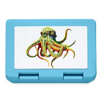 Neon-Oktopus  - Brotdose - Saphirblau - Vorne