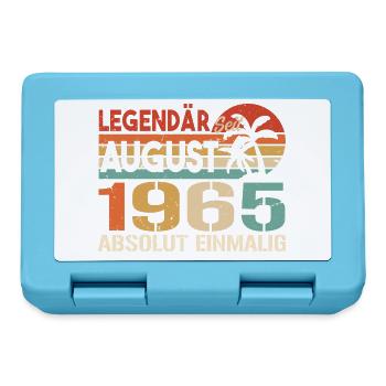 Geboren im August 1965 Funny Birthday Retro - Brotdose - Saphirblau - Vorne