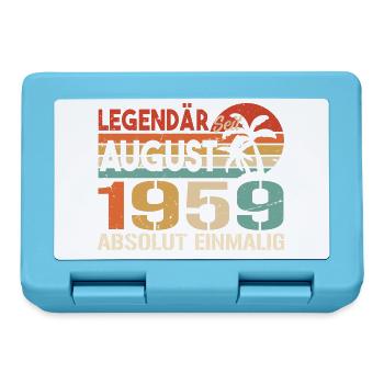 Geboren im August 1959 Funny Birthday Retro - Brotdose - Saphirblau - Vorne