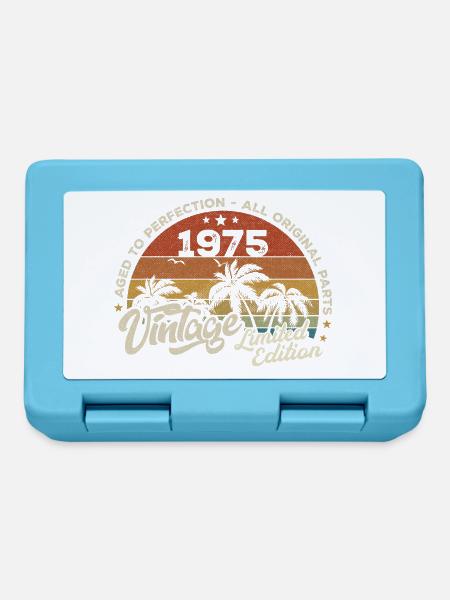Vintage 1975 Geburtstag Retro 1975 - Brotdose - Saphirblau