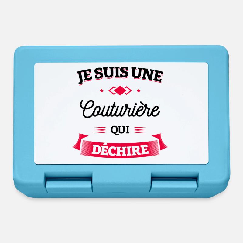 COUTURIÈRE QUI DÉCHIRE - Boîte à goûter - bleu saphir