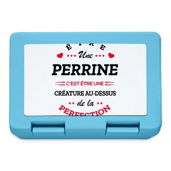 PERRINE PARFAITE - NOM PERRINE - Boîte à goûter - bleu saphir - Devant