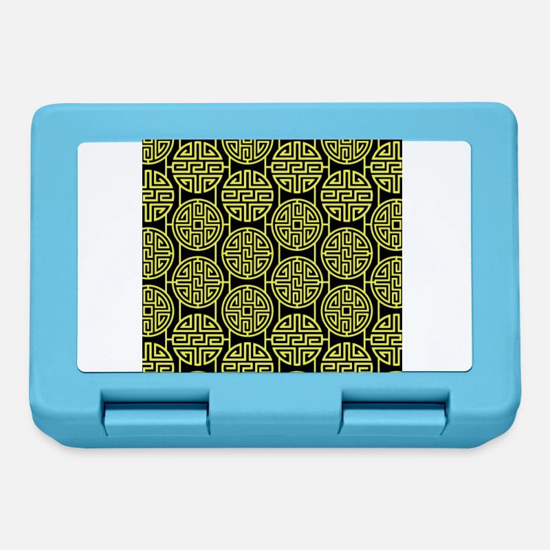 Chinese pattern - Lunchbox - sapphire blue