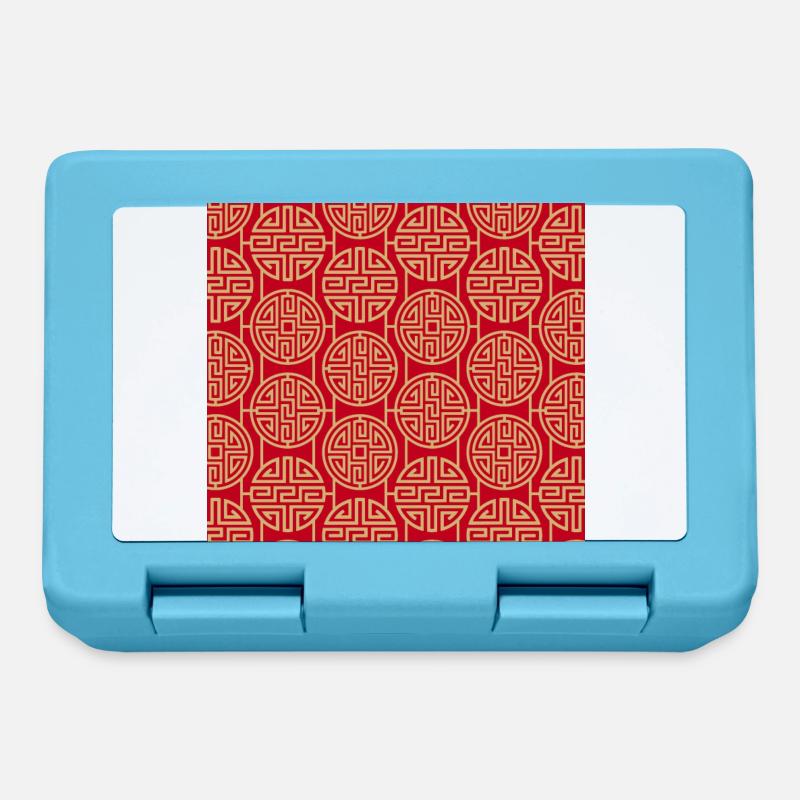 Chinese pattern - Lunchbox - sapphire blue