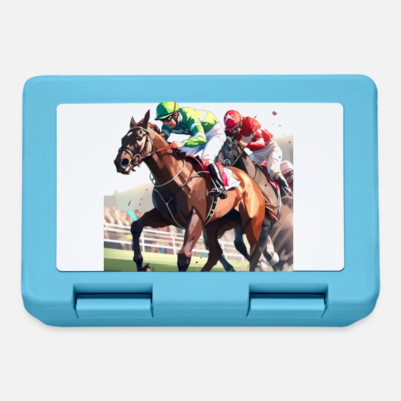 Sprint Hippique - Boîte à goûter - bleu saphir