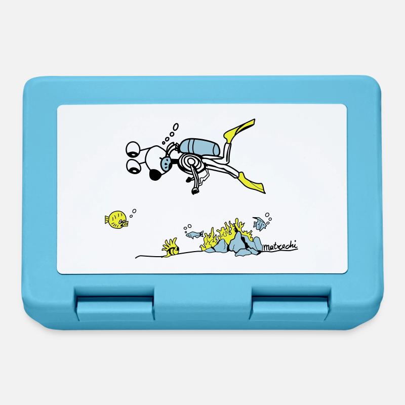 Matrechi loves diving - Lunchbox - sapphire blue