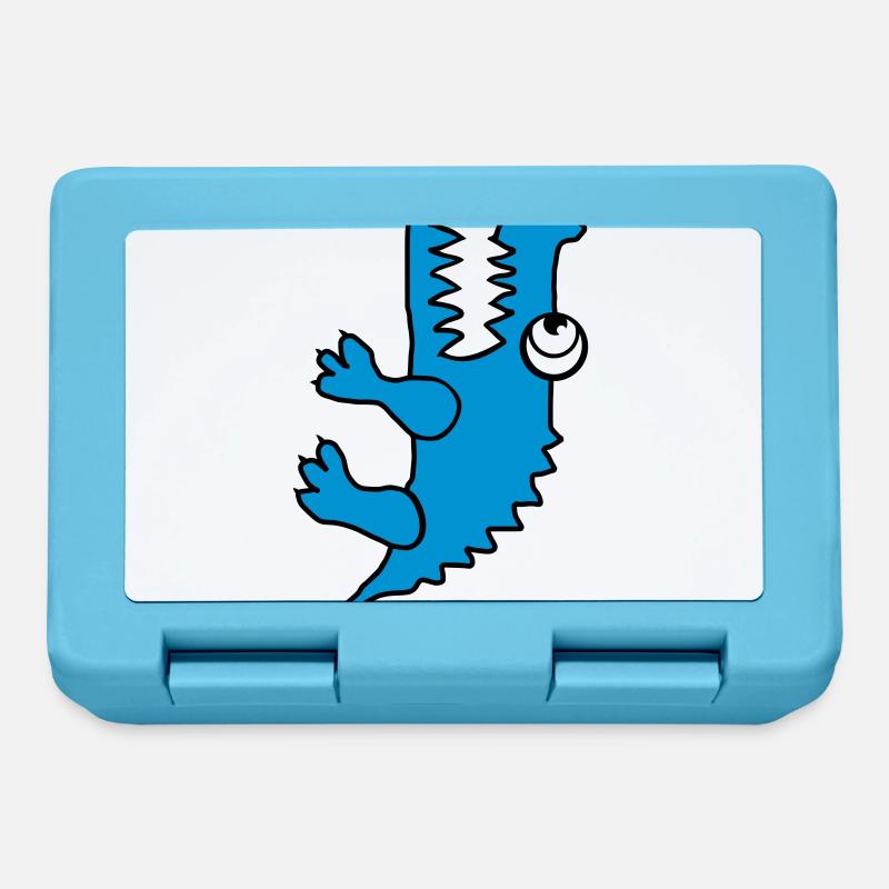 Crocodile (changement de couleur individuelle) - Boîte à goûter - bleu saphir