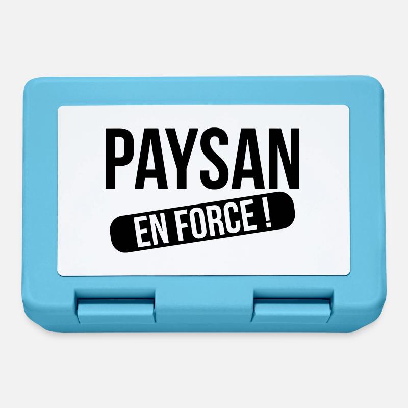 Paysan en force ! - Boîte à goûter - bleu saphir