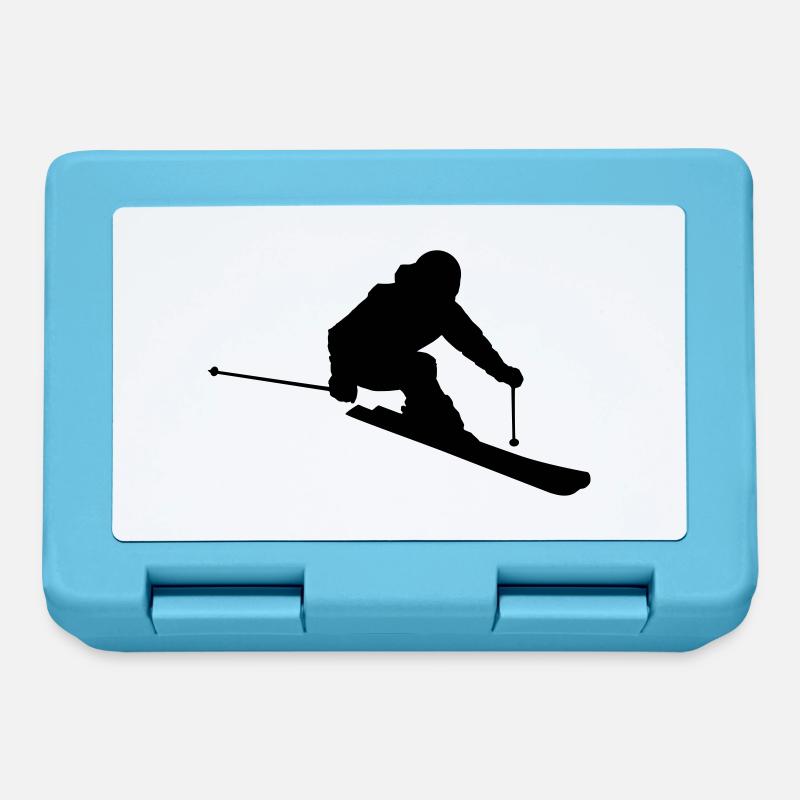 Skier 2 (Vector) - Brotdose - Saphirblau