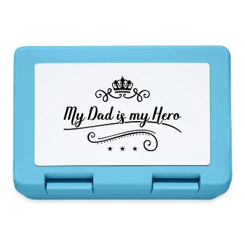 my dad is my hero - Brotdose - Saphirblau - Vorne