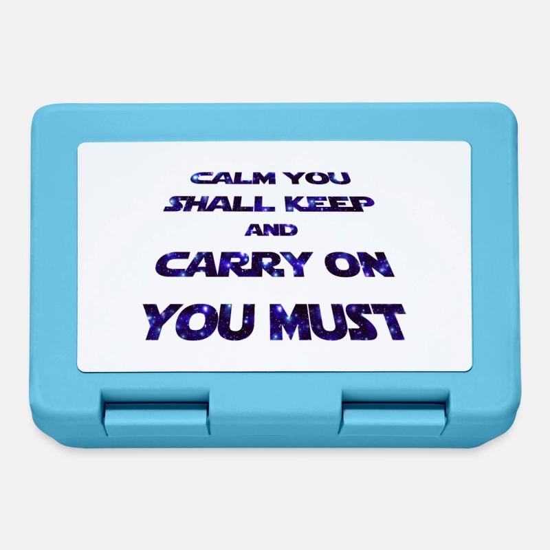 Statement - CALM YOU SHALL KEEP -galaxy - Brotdose - Saphirblau