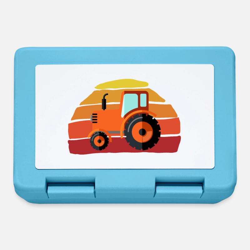 Tracteur - Boîte à goûter - bleu saphir