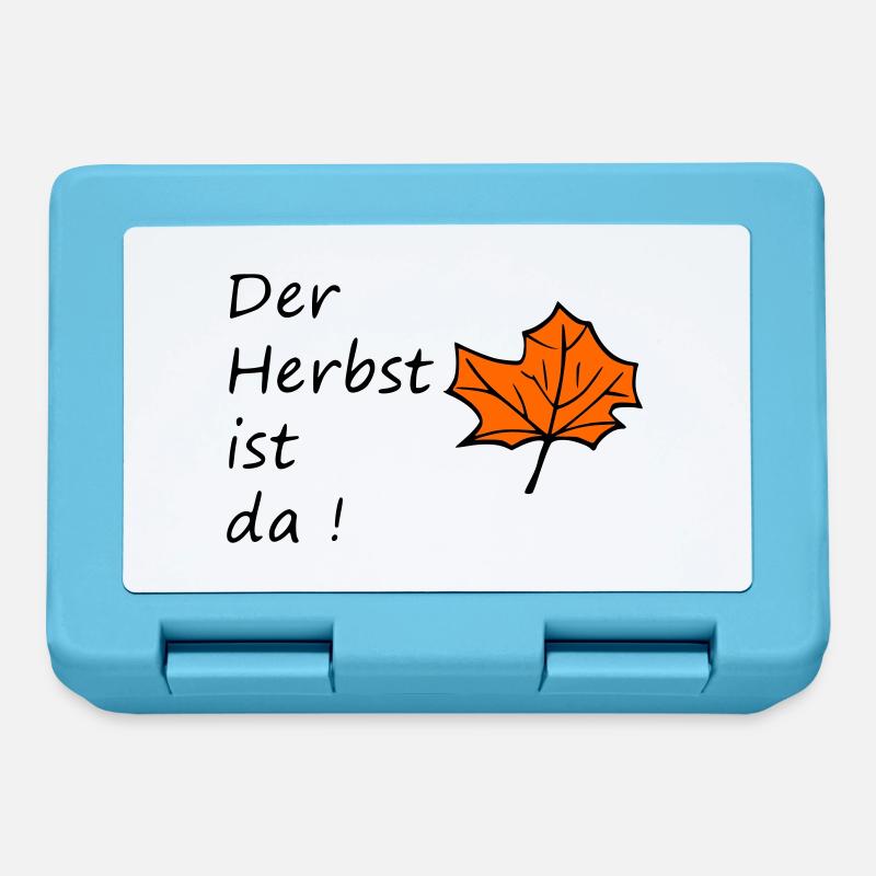 Der Herbst ist da ! - Brotdose - Saphirblau