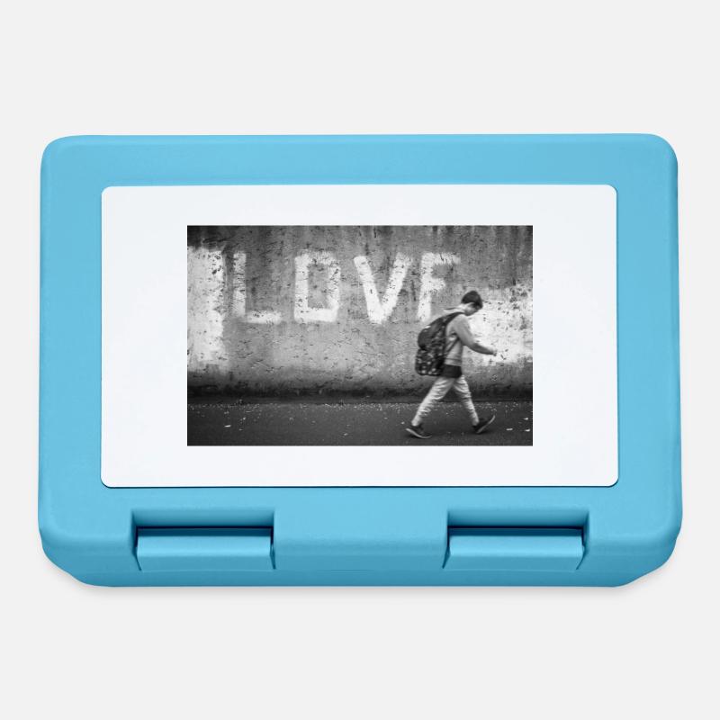 Schoolboy with backpack - Lunchbox - sapphire blue
