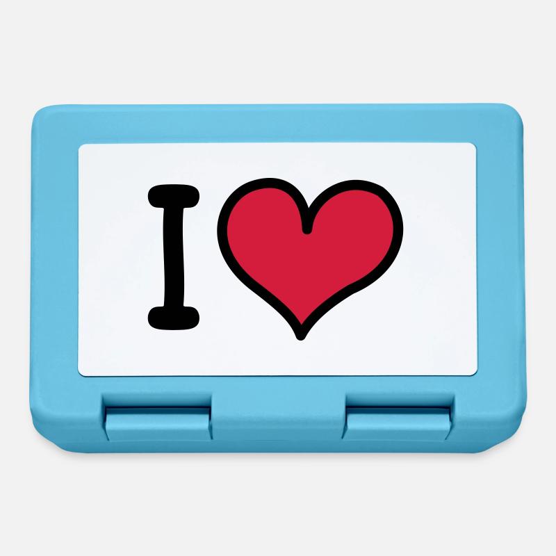 I Heart 3-colors - Brotdose - Saphirblau