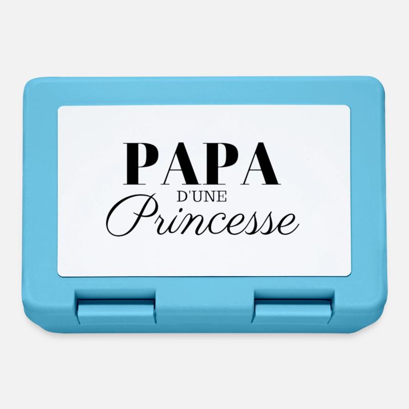 PAPA D'UNE PRINCESSE - Boîte à goûter - bleu saphir