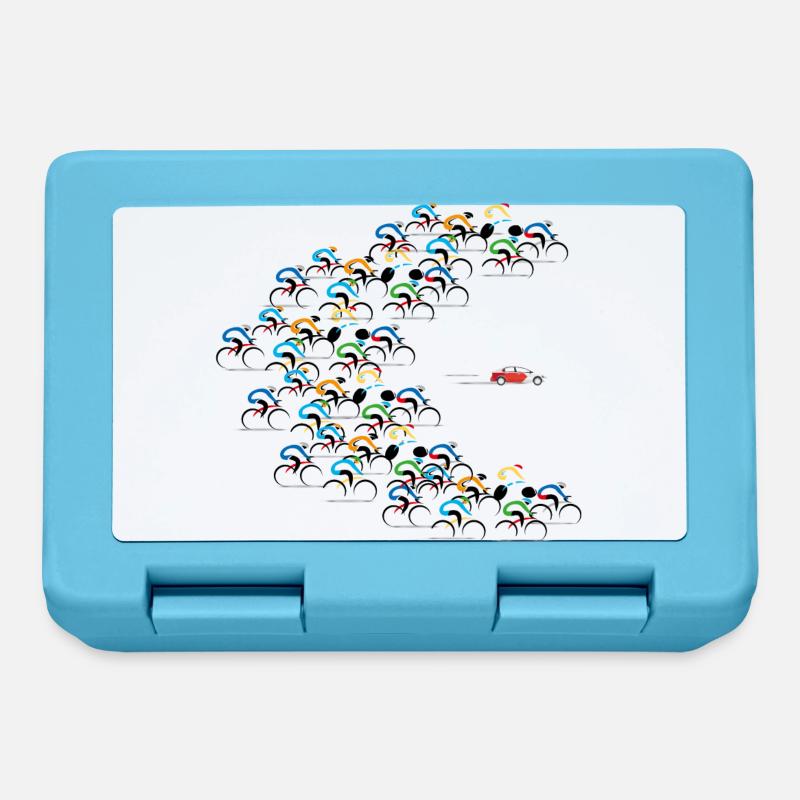 cyclistes de Critical Mass à travers - Boîte à goûter - bleu saphir