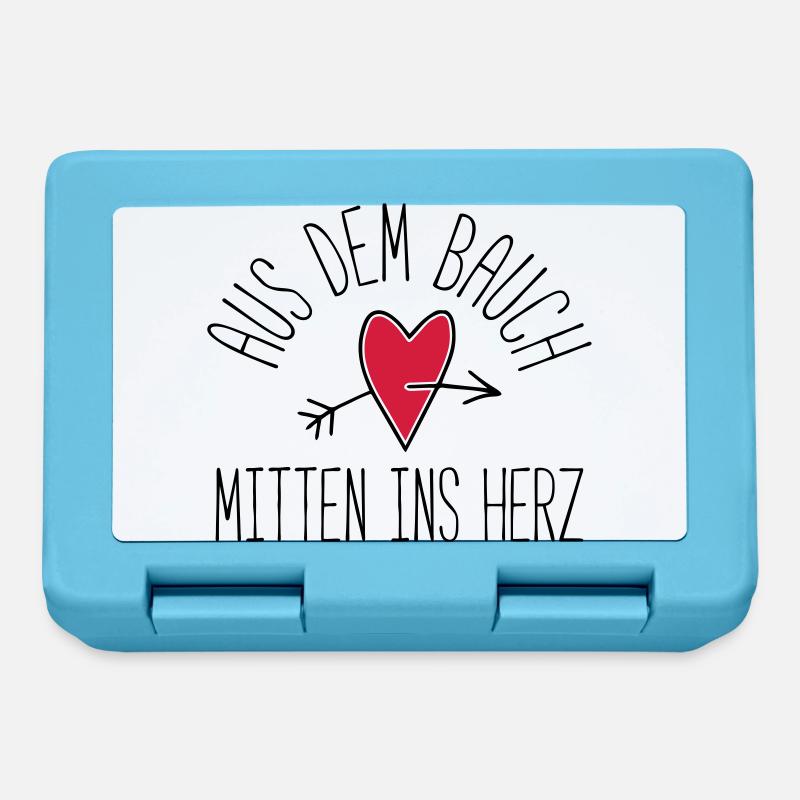bauch herz - Brotdose - Saphirblau