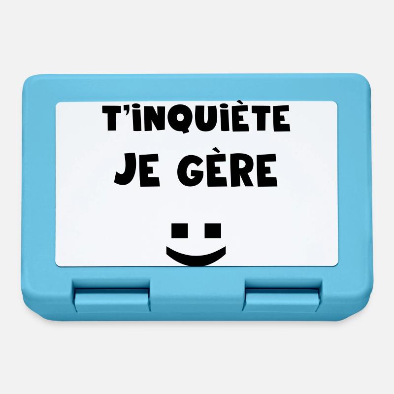 T'inquiète - Boîte à goûter - bleu saphir