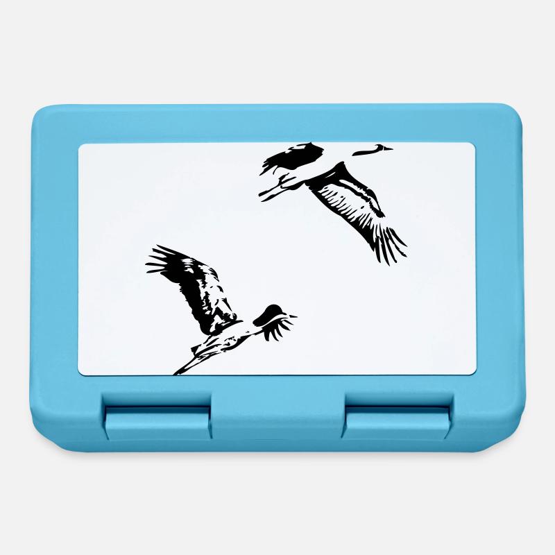 Cranes - Lunchbox - sapphire blue